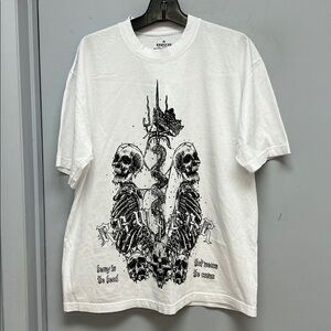 RAWGEAR Graphic Skeleton T-Shirt – White – Men’s Large